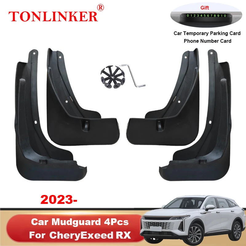 

TONLINKER Mudguard For CheryExeed Exeed RX 2023 2.0L Mud Flaps Mudguards Splash Guards Fender Car Mudflaps 4Pcs Car Accessories