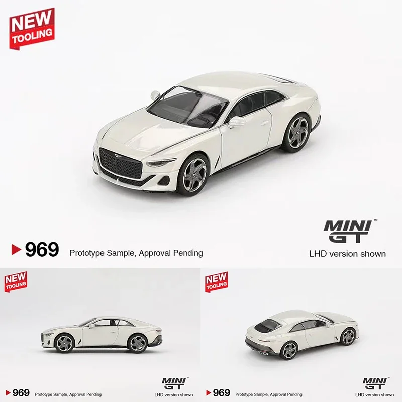 PreSale MINIGT 969 1:64 Bentley Batur Bonneville Pearl Diecast Diorama Model Collection Toys