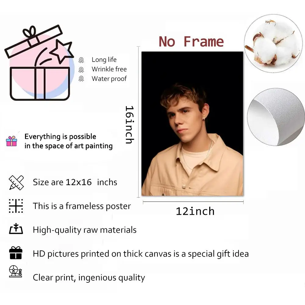 المغني مغني الراب K-Kid L-LAROI MAYBE اللوحة الخط قماش المشارك مقاوم للماء ودائم مثالية جدار ديكور لكل مساحة #5