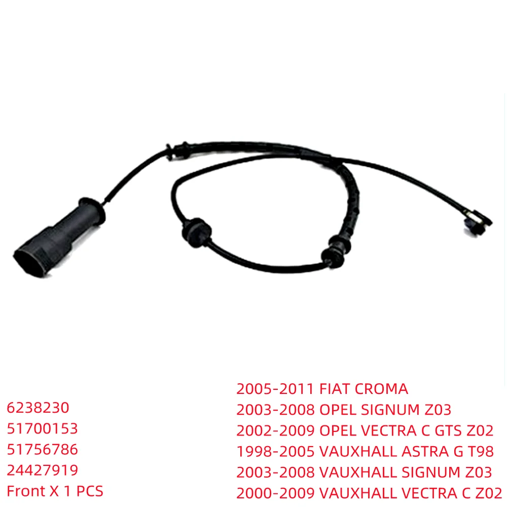 Front Rear Brake Systems Brake Wear Sensor Alarm For OPEL VAUXHALL VECTRA A J89 C GTS Z02 SIGNUM Z03 ASTRA G T98 For FIAT CROMA