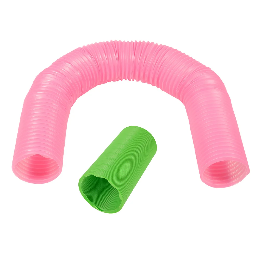

2pcs Pet Retractable Tunnel Small: Expandable Hamster Tunnel For Hamsters Ferrets Rats Gerbils Foldable Plastic Animal Activity