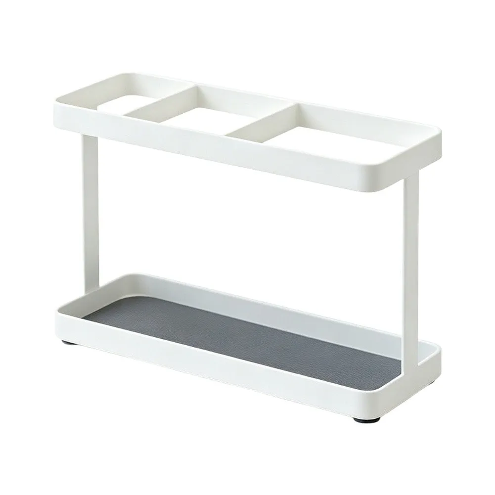 White Hair Dryer Wall Shelf No for Drill Mounting for Dryer Curling Iron and Brush Organizer Space Saving 22.5x9x14.7cm Carbon
