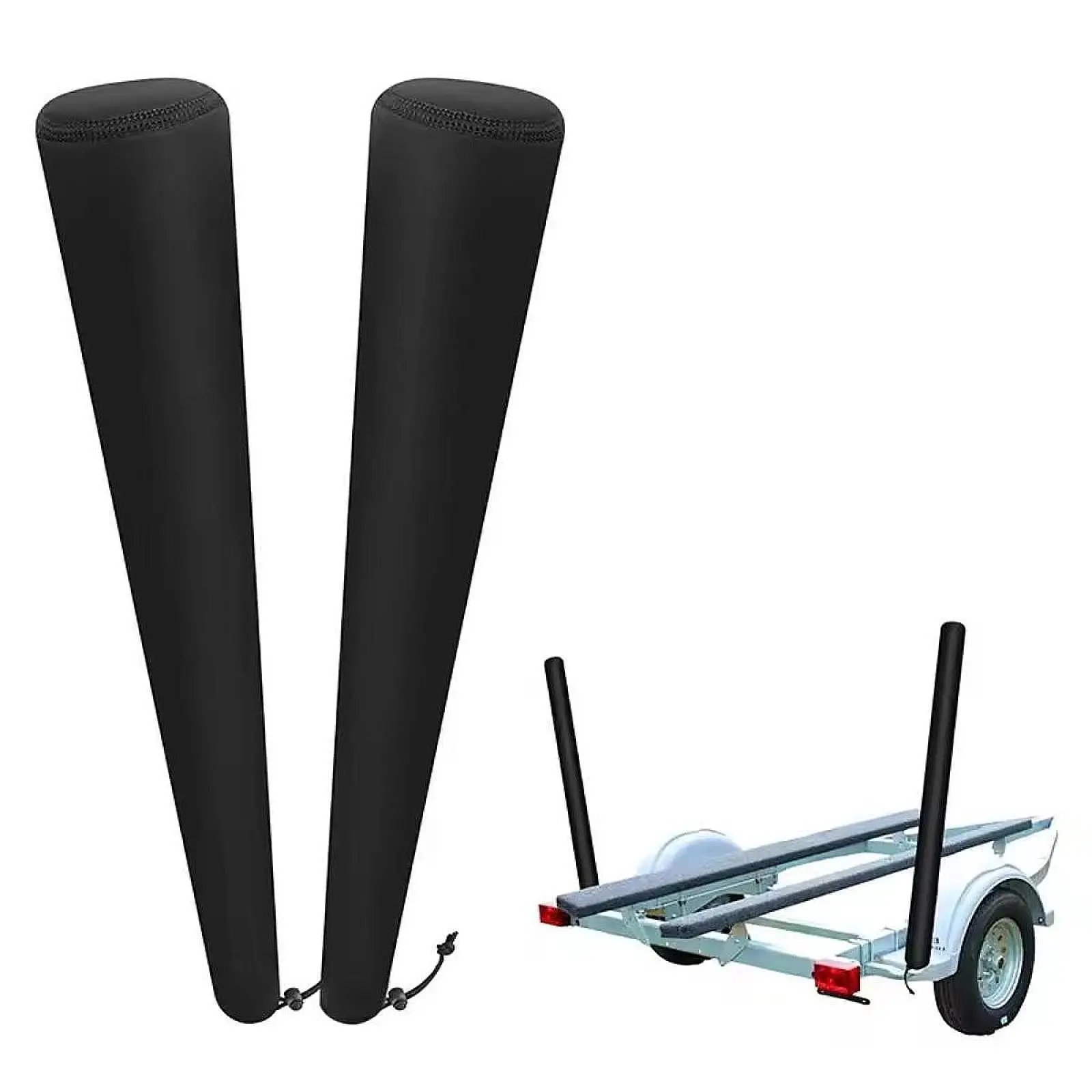 

2Pcs Neoprene Boat Trailer Cover Sturdy Heavy Duty Guide Cover Marine Trailer