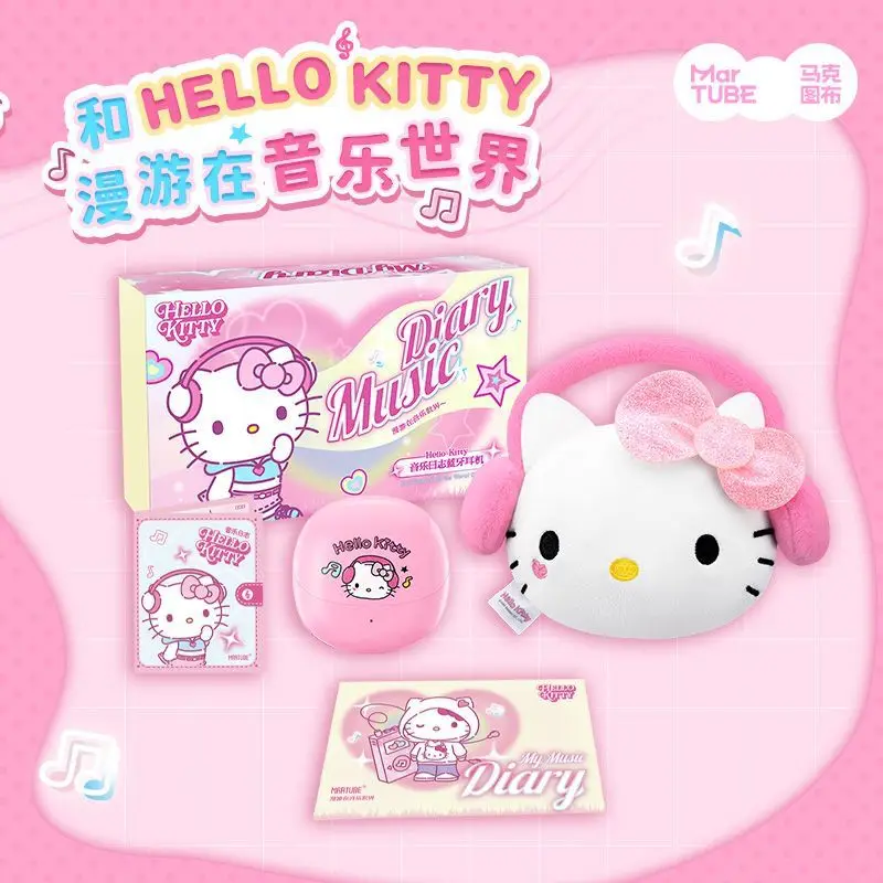 

Kawaii Sanrio Hellokitty Wireless Bluetooth Earphone Valentine'S Day Birthday Gift For Girls Kawaii Hellokitty Earphone Pendant