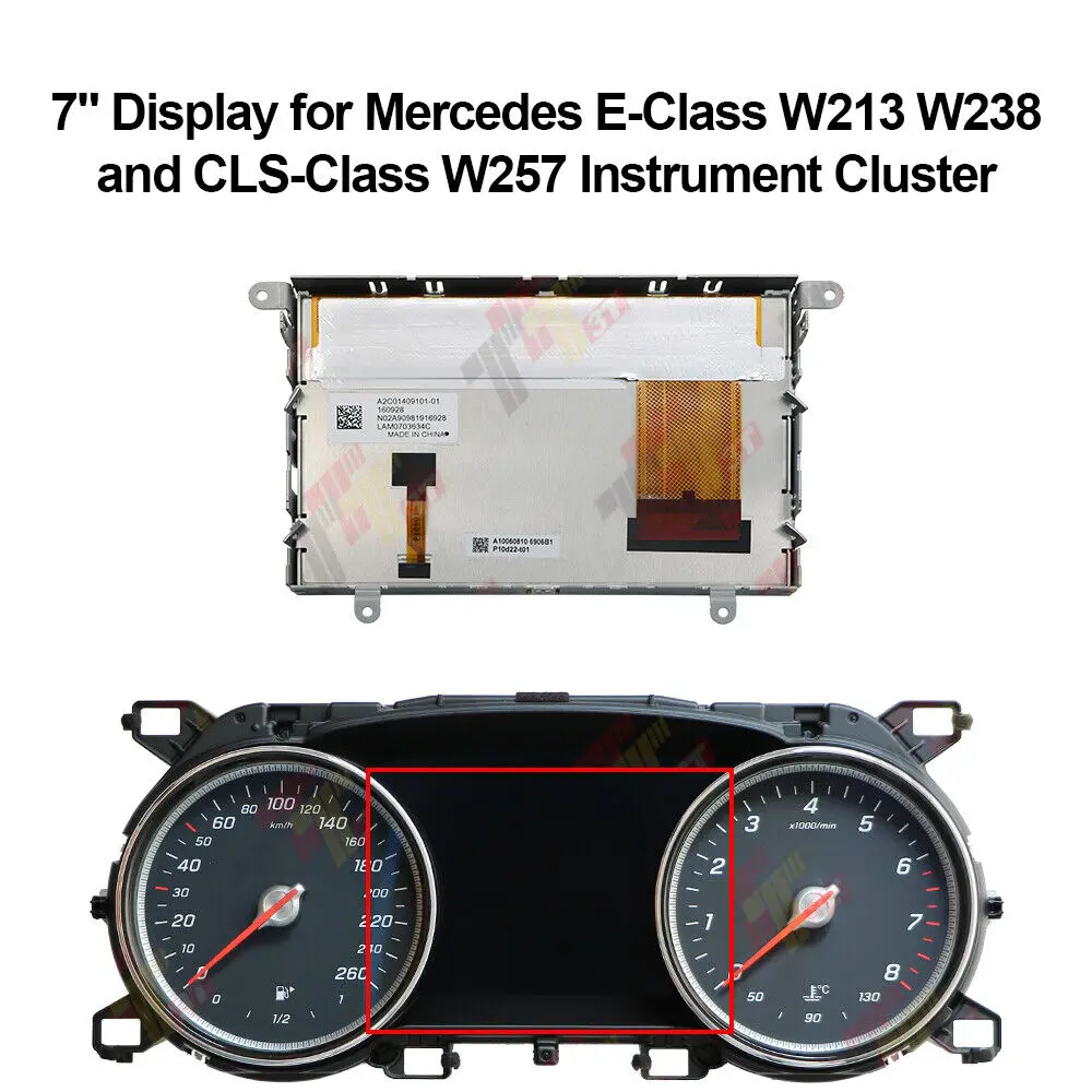 LCD Display Dashboard for Mercedes E-Class W213 W238 and CLS-Class W257 Instrument Cluster