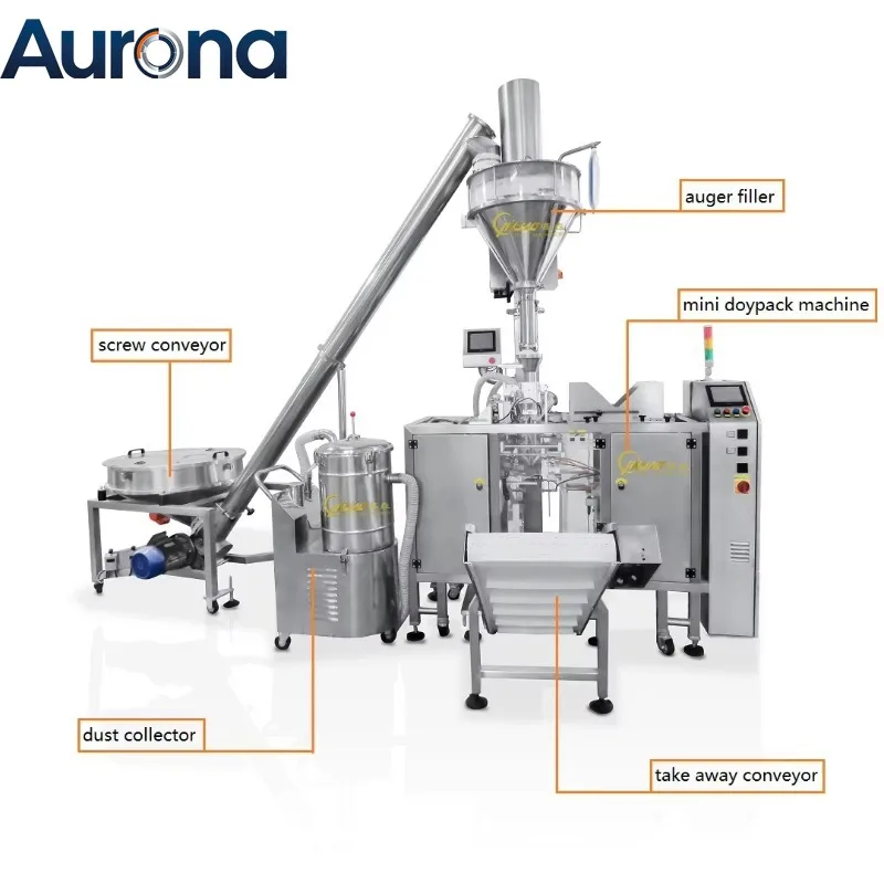 【Industrial】Industrial Mini Automatic Milk Powder Pouch Filling Sealing Packaging Machine Maize Flour Food Spice Doypack Bag Pac