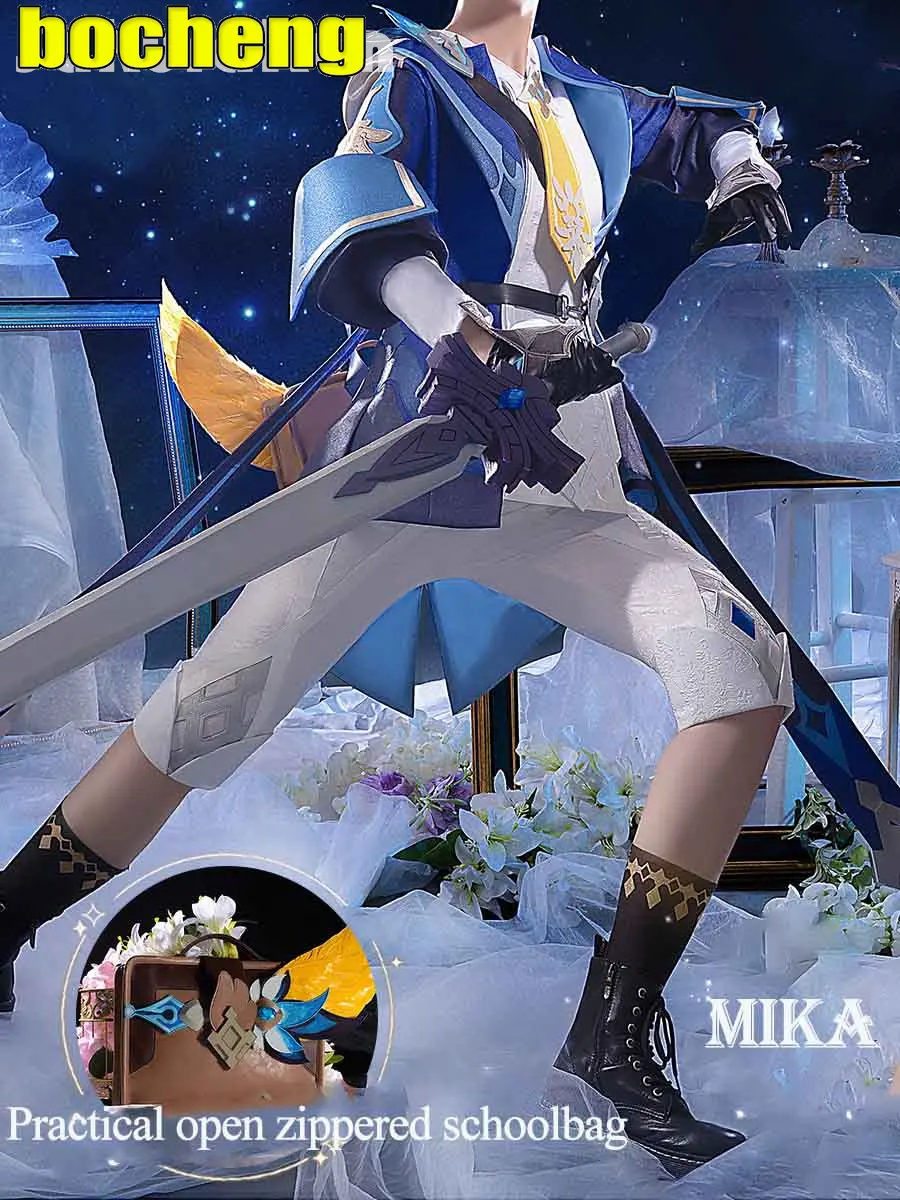 

Mika Genshin Impact Cosplay Costume MIKA Role Suit Full Set Cosplay Backpack Game Cos Outfit