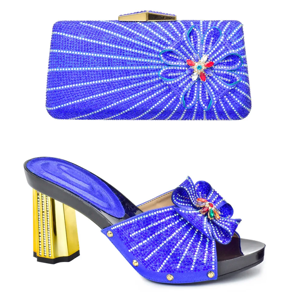 

three-dimensional applique decorations, slip-on high-heeled sandals with hot diamond clutch bags, wedding banquet set