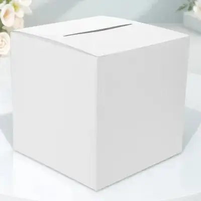 

1Set White Wedding Card Box Paper Envelope Holder Card Container for Weddings Parties Events Wedding Keepsake Box