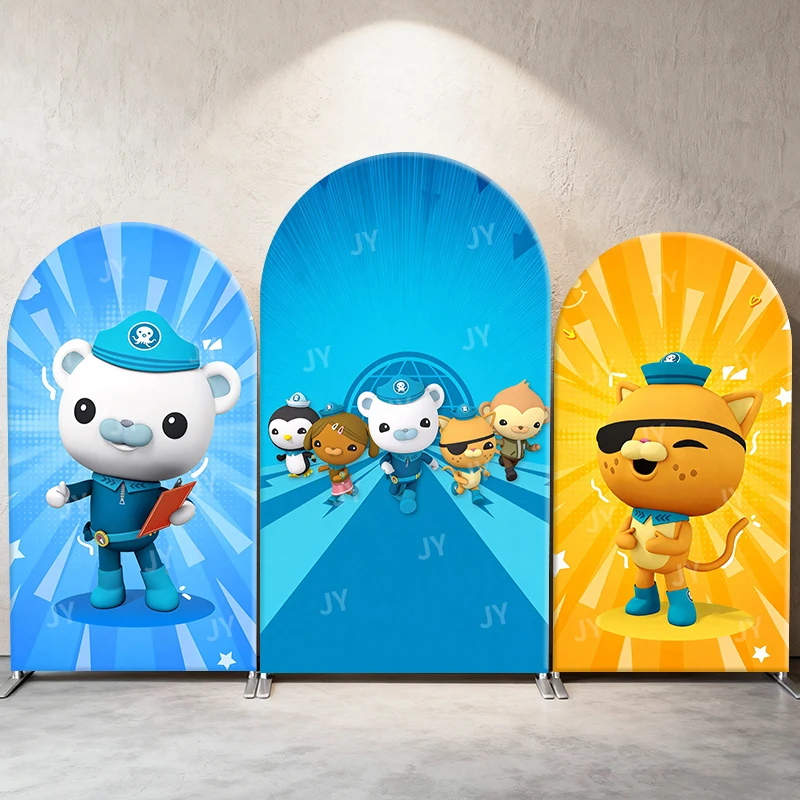 

Octonauts Team Theme Arch Backdrop Cover Dynamic Festive Scene For Kids Birthday Baby Shower Photo Booth Decor Background