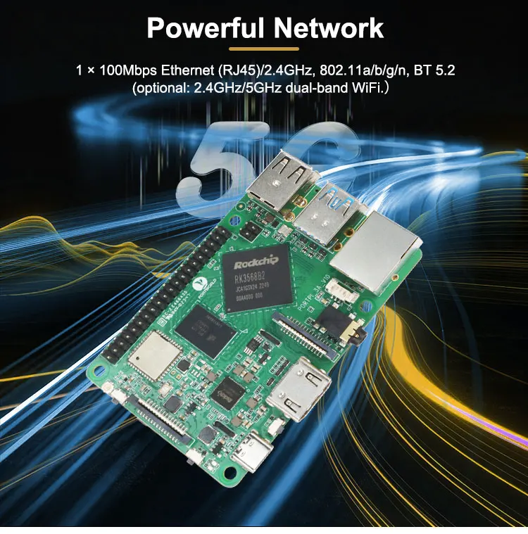 PortPi A3 Rockchip 3568 Development Board 4GB/8GB DDR RAM Single Channel Motherboard Python Programming AI Kit New