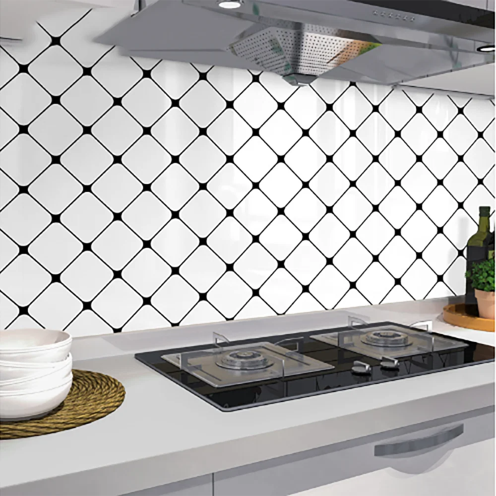 40cm Classic Decorative Wall Stickers Moisture Proof Mildew Proof Self Adhesive Wallpaper for Kitchen Cabinet Home Decoration