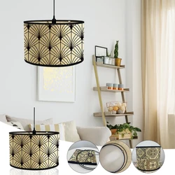 New Japanese Homestay Retro Chandelier Lamp Shade Bar Cafe European Home Living Room Decor Bamboo Lampshade Art Light Cover