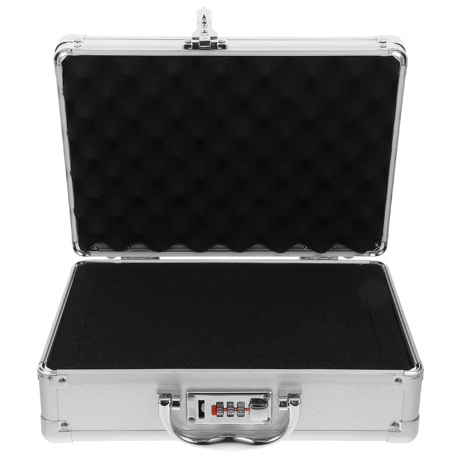 portable-metal-tool-box-with-combination-lock-hard-carrying-case-foam-interior-heavy-duty-organizer