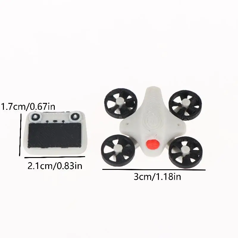 With Remote Controller 1:12 Scale Dollhouse Scene Decoration Miniature Photography Props Miniature Simulation Drone Model