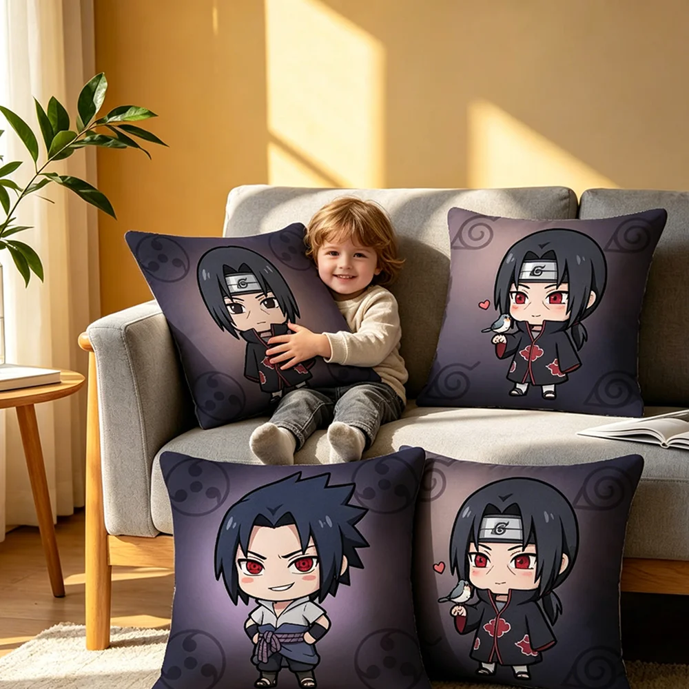 Uchiha Itachi Throw Pillow Cover High Color Restoration Brushed Polyester Car Sofa Decor Soft Washable Cushion Covers