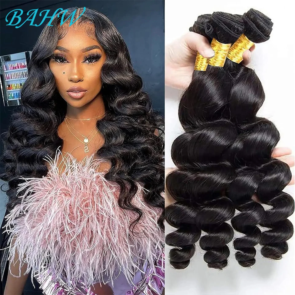 Bundles de cheveux humains vierges indiens bruts pour femmes noires, extensions de cheveux noirs naturels, vente en gros, 1 PC, 3/4 PCs, 12A At Wave