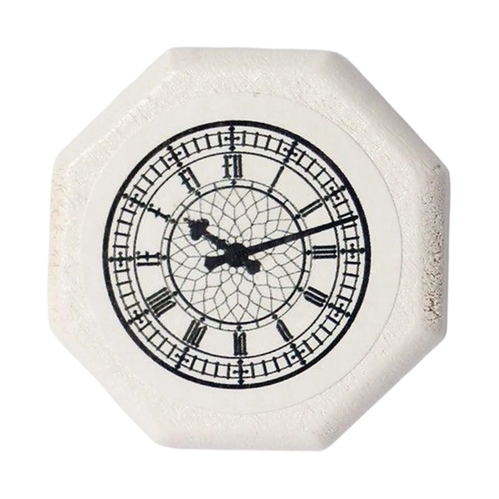 Miniature Clock 1 12 Scale White PP Wall Decor Dollhouse Compact Dollhouse Accessories for Doll House Furniture