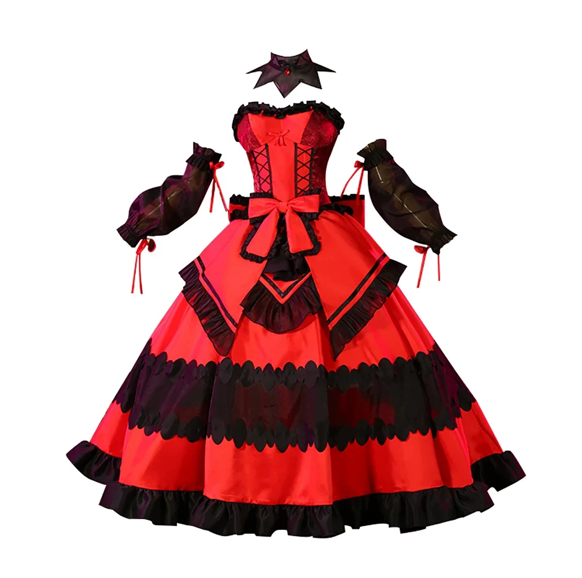 

Anime Tokisaki Kurumi Cosplay Costumes Halloween Party Outfits Women Dresses Custom Size