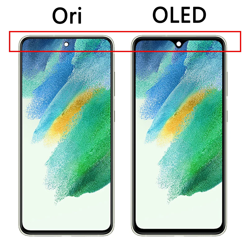 OLED Quality For Samsung S21 FE 5G G990 G990B G990U G990B/DS G990E LCD Display with Frame touch screen Ditigitizer S21FE Display