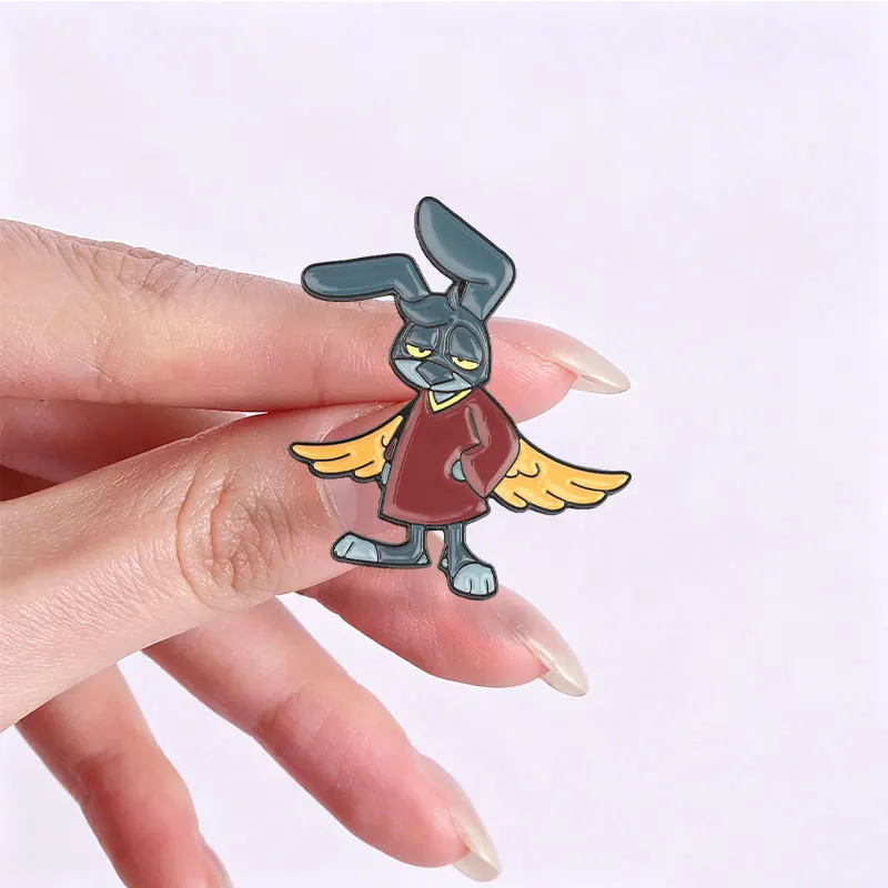 Animal Brooches Cartoon Rabbit Wearing a Dress Metal Badges Small Gifts Wholesale Bag Pins for Caps Backpack Accessories Cap Pin