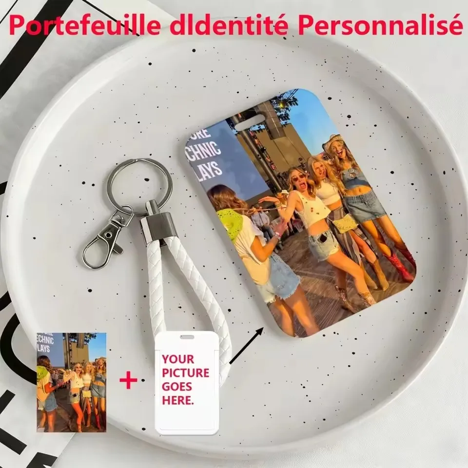 DIY Customised Outing Photo Acrylic Card Holders Bank Card and Credit Card Protective Case ID Card Student Pass Elegant Keyring