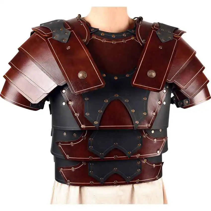 

2025 Hot Style! Medieval Knight Vintage Leather Armor, Warrior Armor Cosplay Stage Props Hardcore Debut