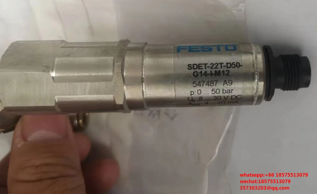 Interruptor de presión para FESTO SDET-22T-D50-G14-I-M12, 1 unidad