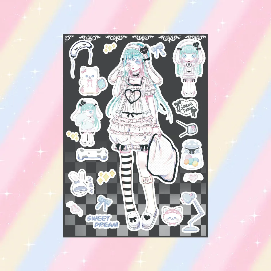 Sweet Cool Girl DIY Stickers