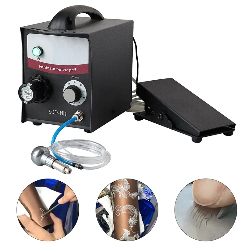 

Pneumatic Jewelry Engraver HH-G02 Jewelry Making Polishing Machine 400-8000RPM 0-45PSI Metal Stone Engraver with Foot Pedal