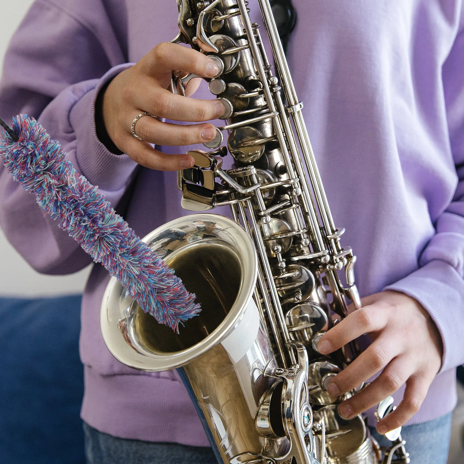 

Cleaning Brush Sax Tools Saxophone Maintenance Cloth Set Wipe Saxophones Bend Neck Wind Instrument Kits for Supplies