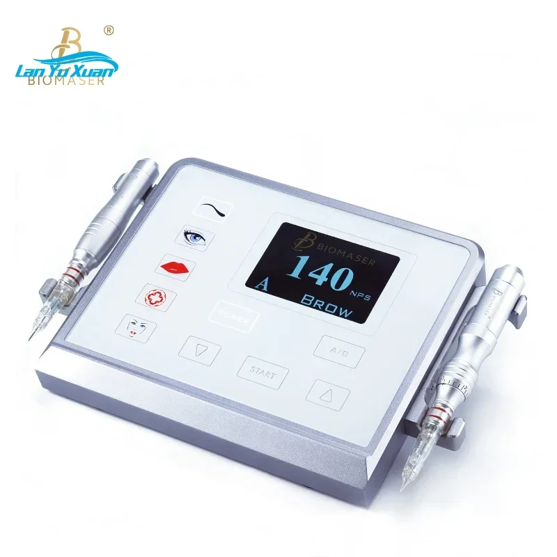 

OEM P1 intelligent permanent makeup device tattoo machine kit with 2 hand pieces power supply