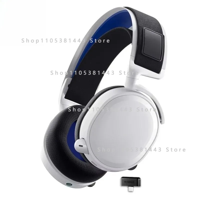 SteelSeries Arctis 7P Wireless Gaming Headset with Noise Cancelling Microphone for PS4, PS5 and PC - White