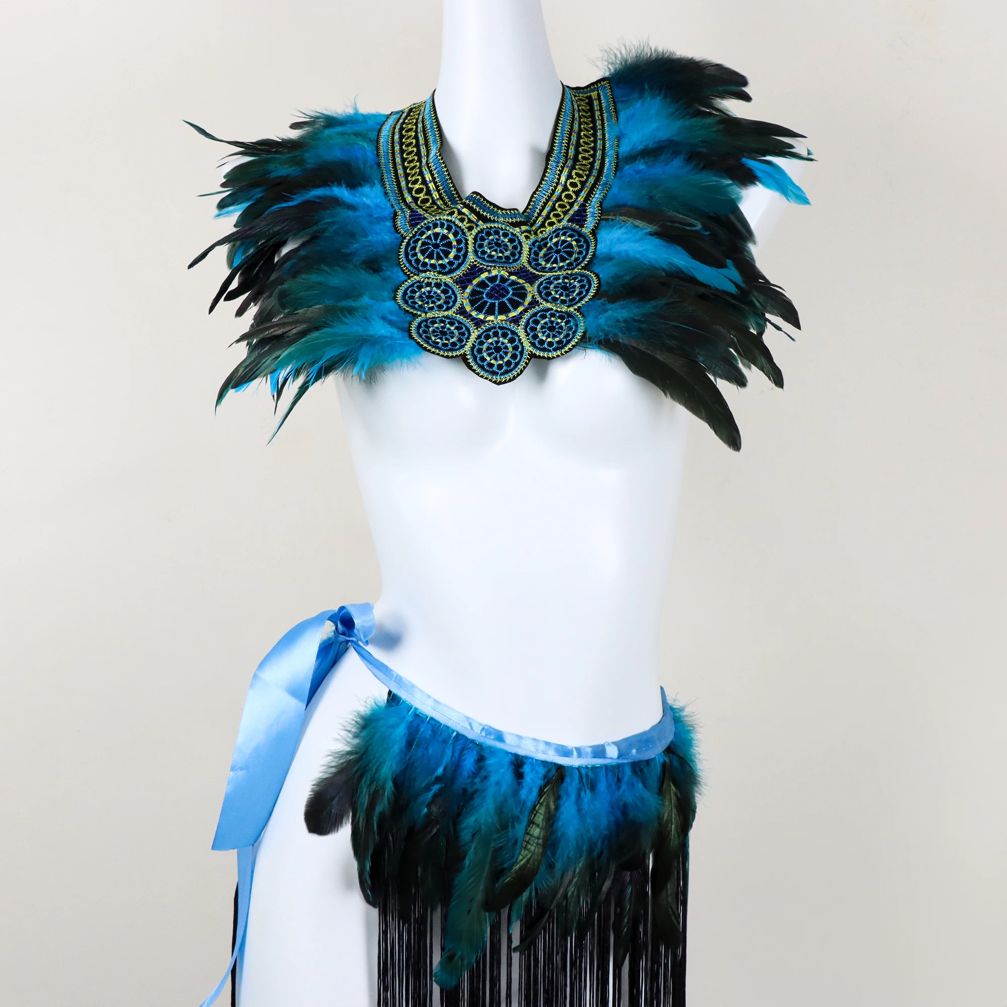 

Винтажный панк-готический жакет-болеро с перьями и кружевом для женщин, накидка для косплея в стиле птиц и ведьм, для Хэллоуина, вечеринок и рейвов