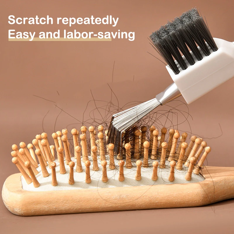 2 in1 Comb Cleaner Delicate Cleaning Hair Brush Comb Cleaning Tools Handle Embeded Tool  Airbag-comb Cleaner Edge Brush
