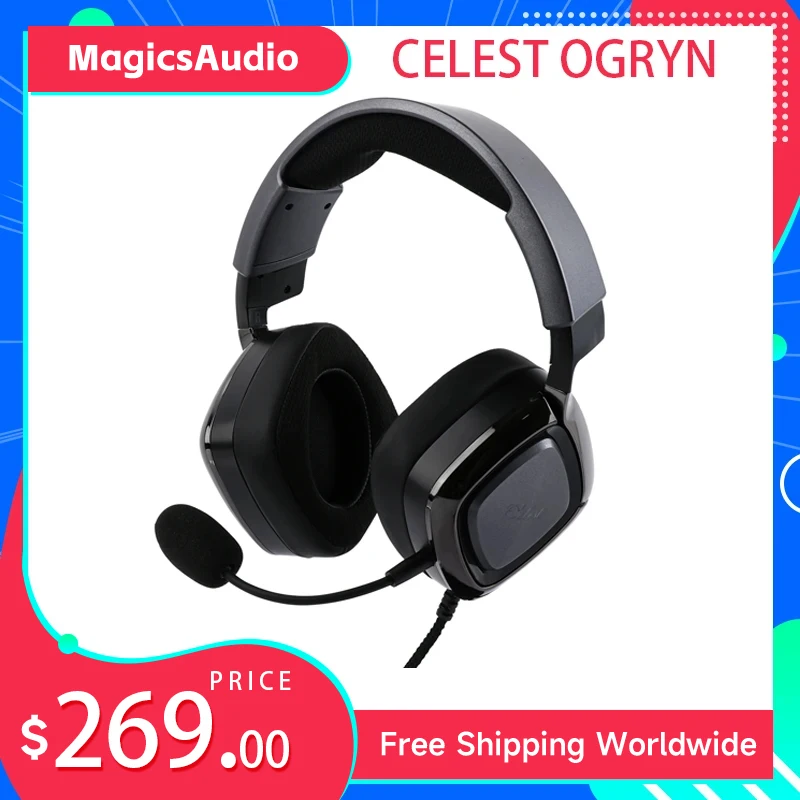 Celest Ogryn 50mm Large Driver Gaming Headphones Wired Over-ear Gaming Headphone for Audiophiles Musicians