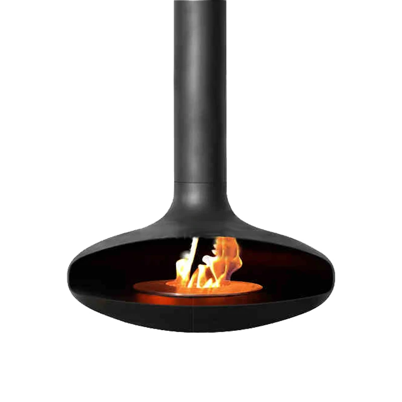 Chimenea independiente de interior de diseño moderno, gran oferta, estufa de leña montada en la pared, Material de acero y hierro fundido