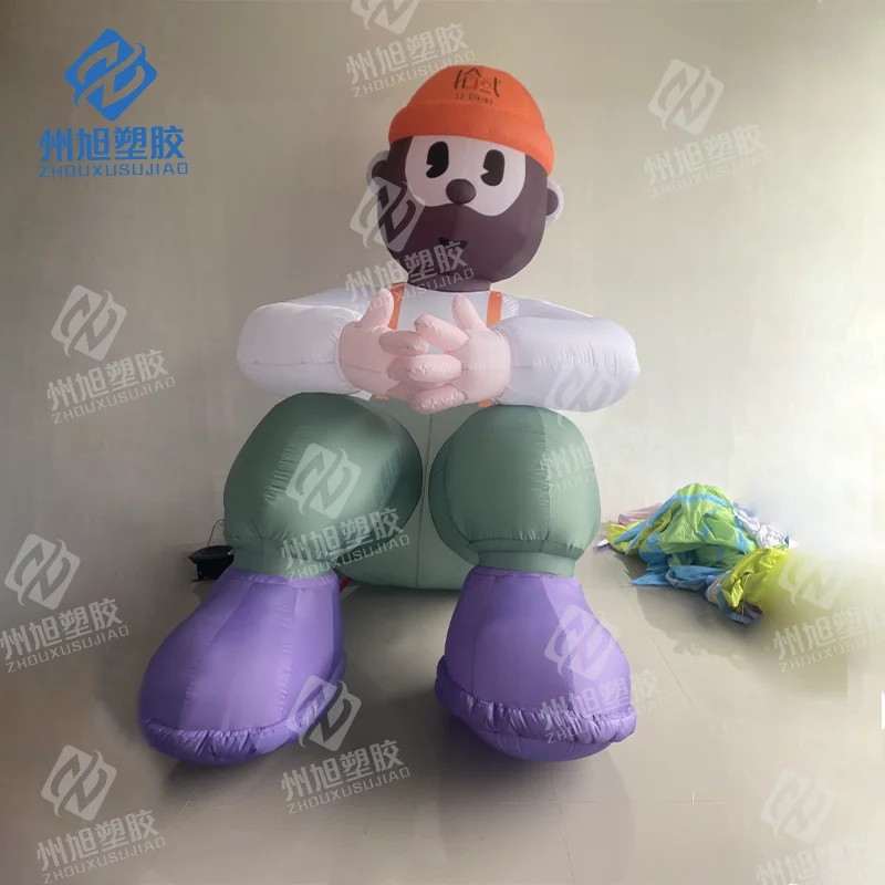 Custom Outdoor Cartoon Inflatable Human Models Inflatable Uncle Man Character for Festival Events