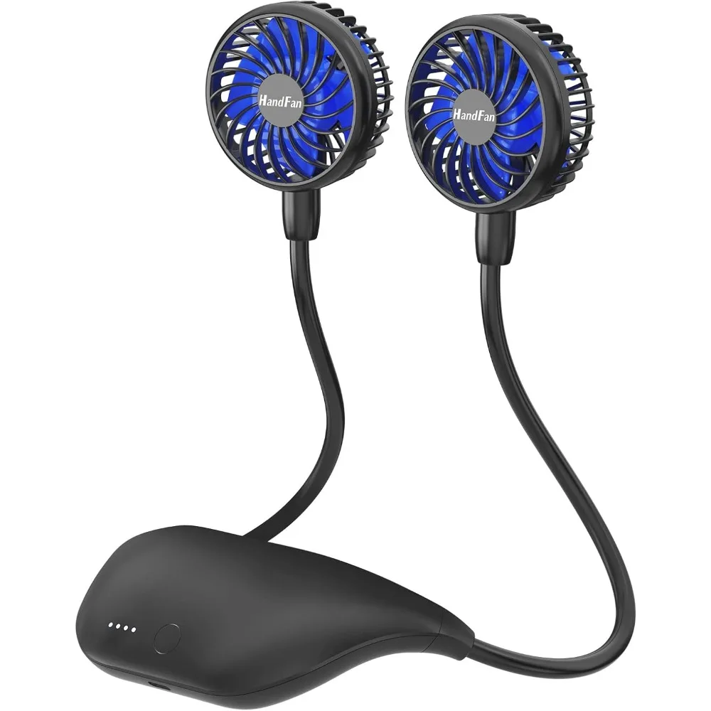 

10000mAh 360°Rotating Neck Fan 48H Wearable Cooling for Travel Sports Cycling Hiking