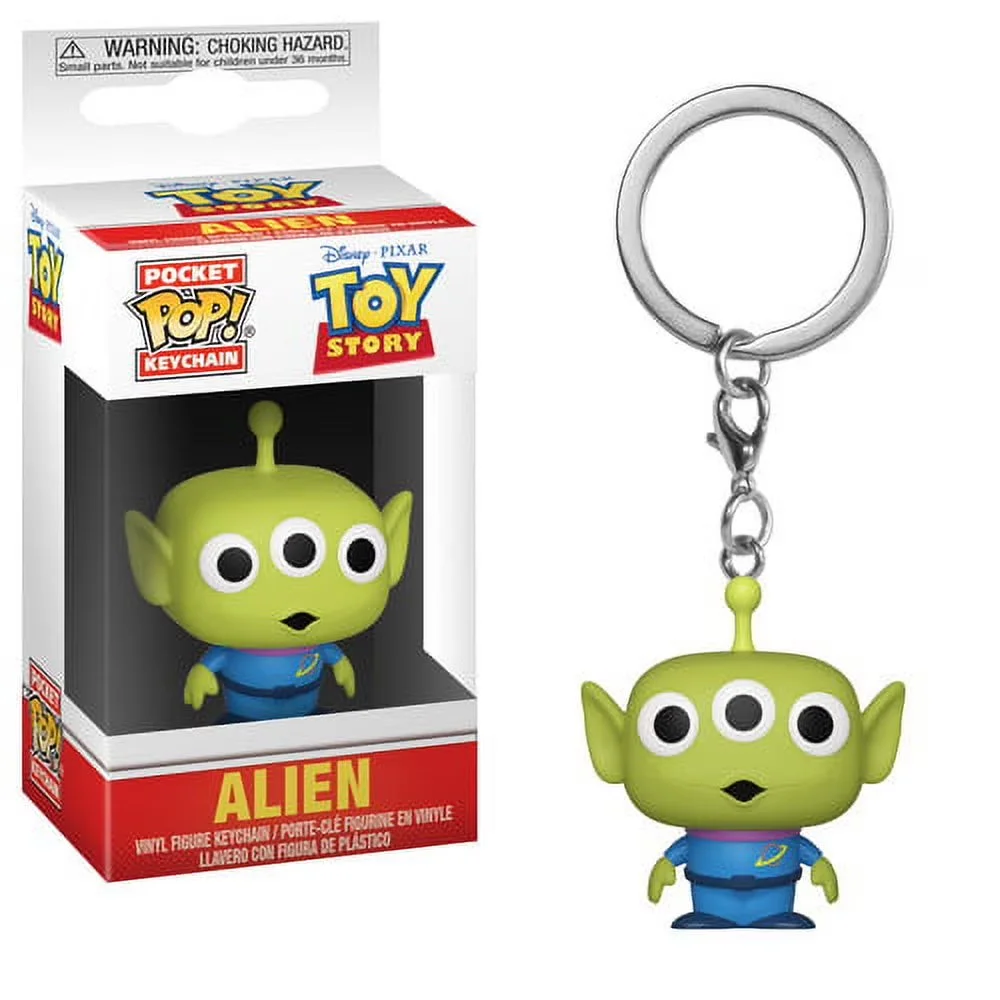 Funko POP Toy Story 4 Forky Slinky Dog Woody Buzz Lightyear Alien Keychain Action Figure Collection Model Toys for Children Gift view 3