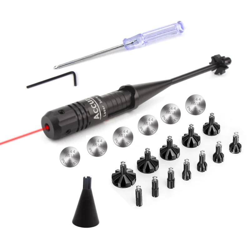 Laser Boresighter from .22 to .68 , Universal Red Green Laser Collimator, Stable Device and Battery Include