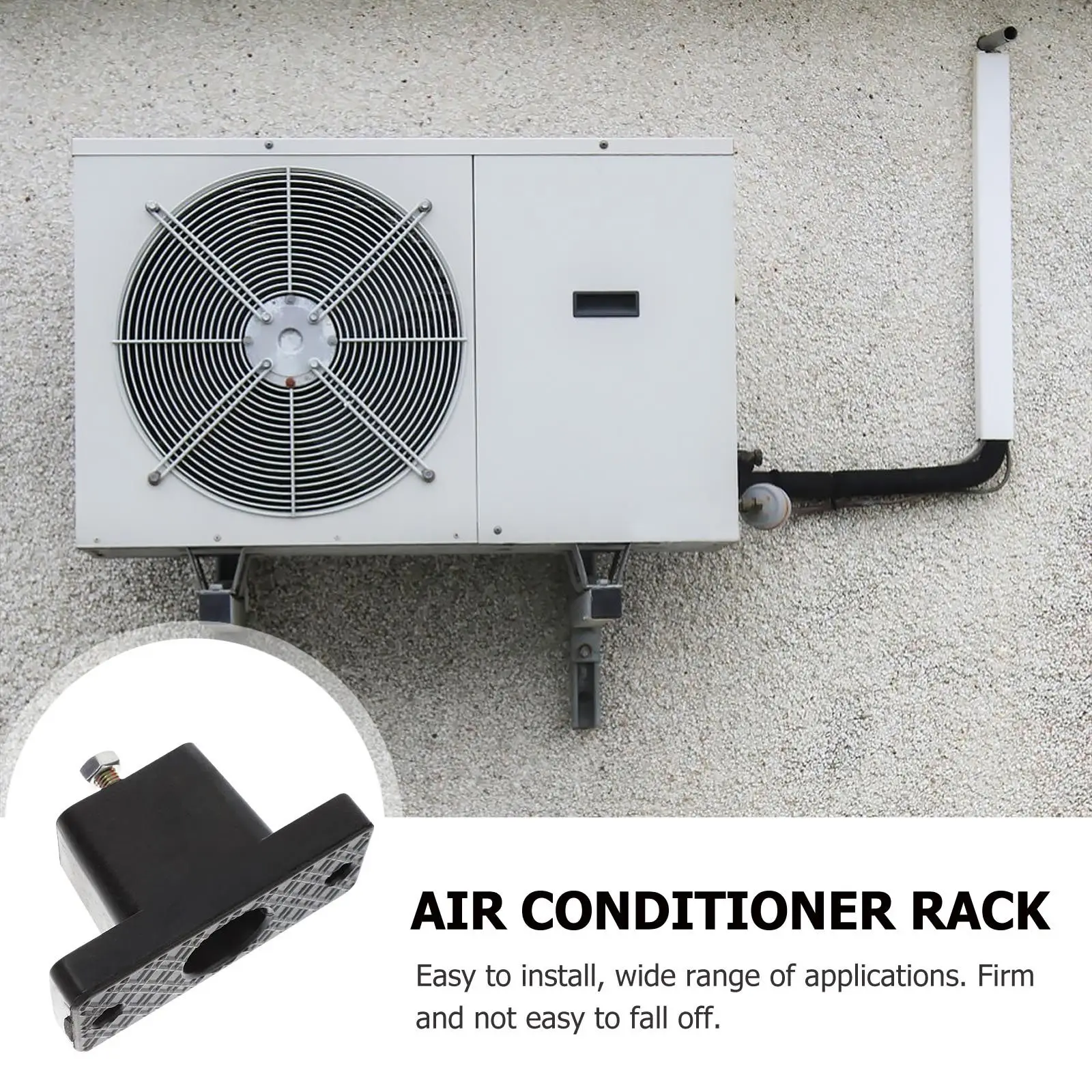 4Pcs Air Conditioner External Unit Shock Absorber Pads Thickened Rubber Support Holder Rack Easy Install Black
