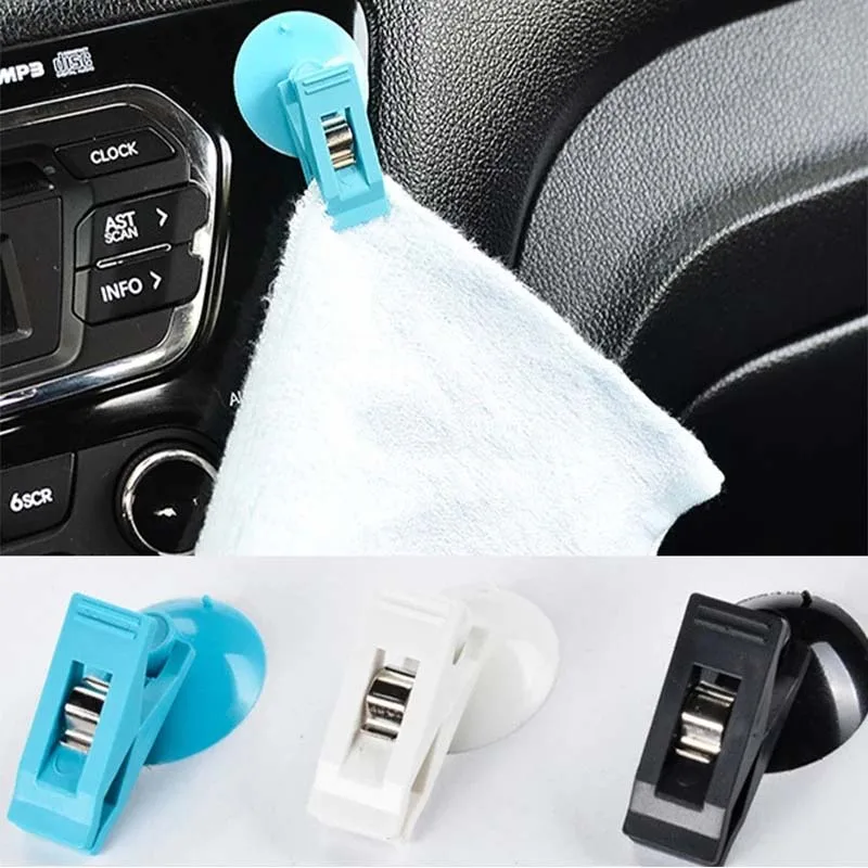 2pcs Car Clip Multi-Functional Portable Glasses Card Ticket Holder for Car Loading Interior Suction Cup Holder