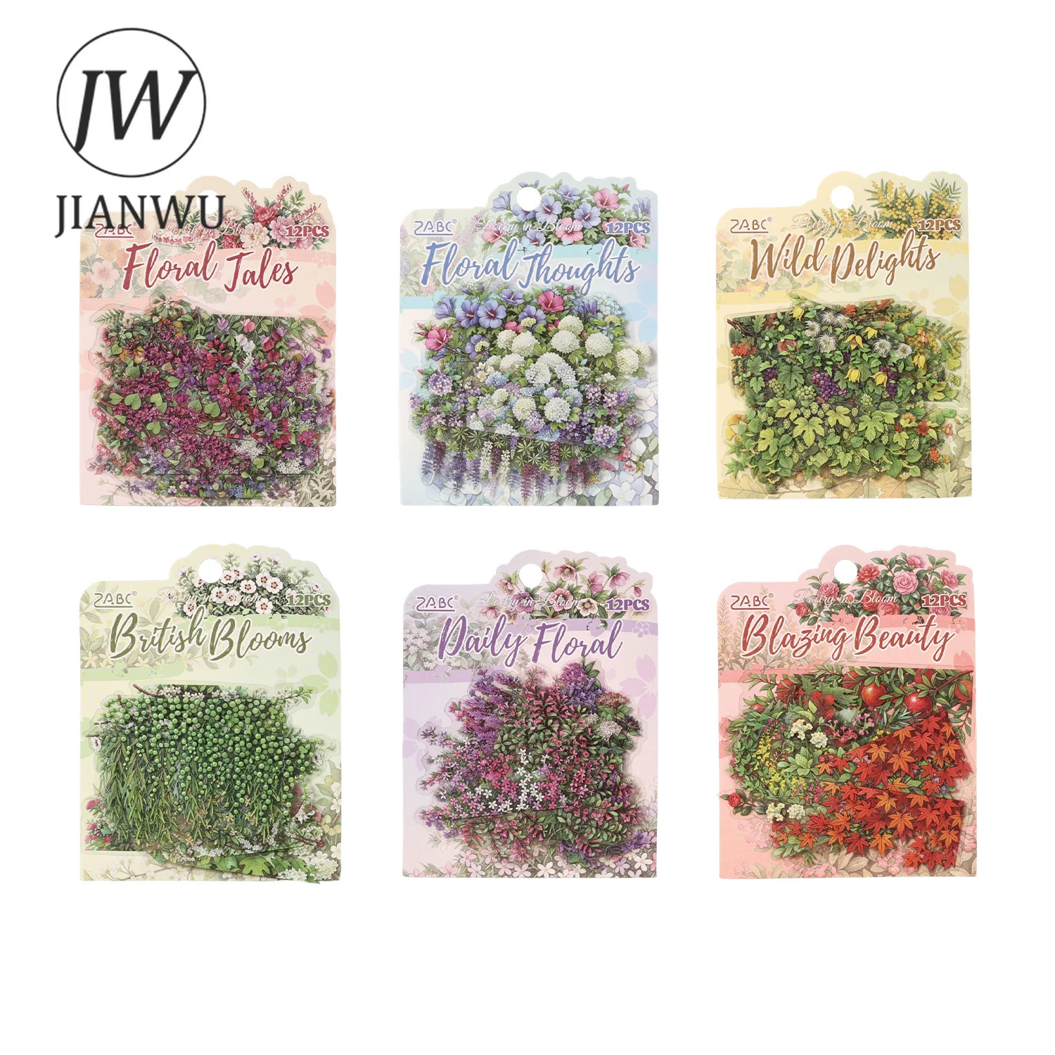 JIANWU Vintage Plant Flower Bloom Landscape Material Collage Scrapbooking PET Sticker Creative DIY Journal Stationery view 5
