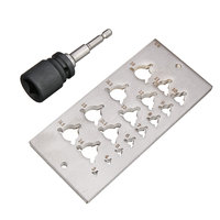 Allsome High Speed Steel Dowel Plate, Dowel Maker, Doweling Plate with Sleeve, Dowel Making Tool Imperial Metric 17 System Holes