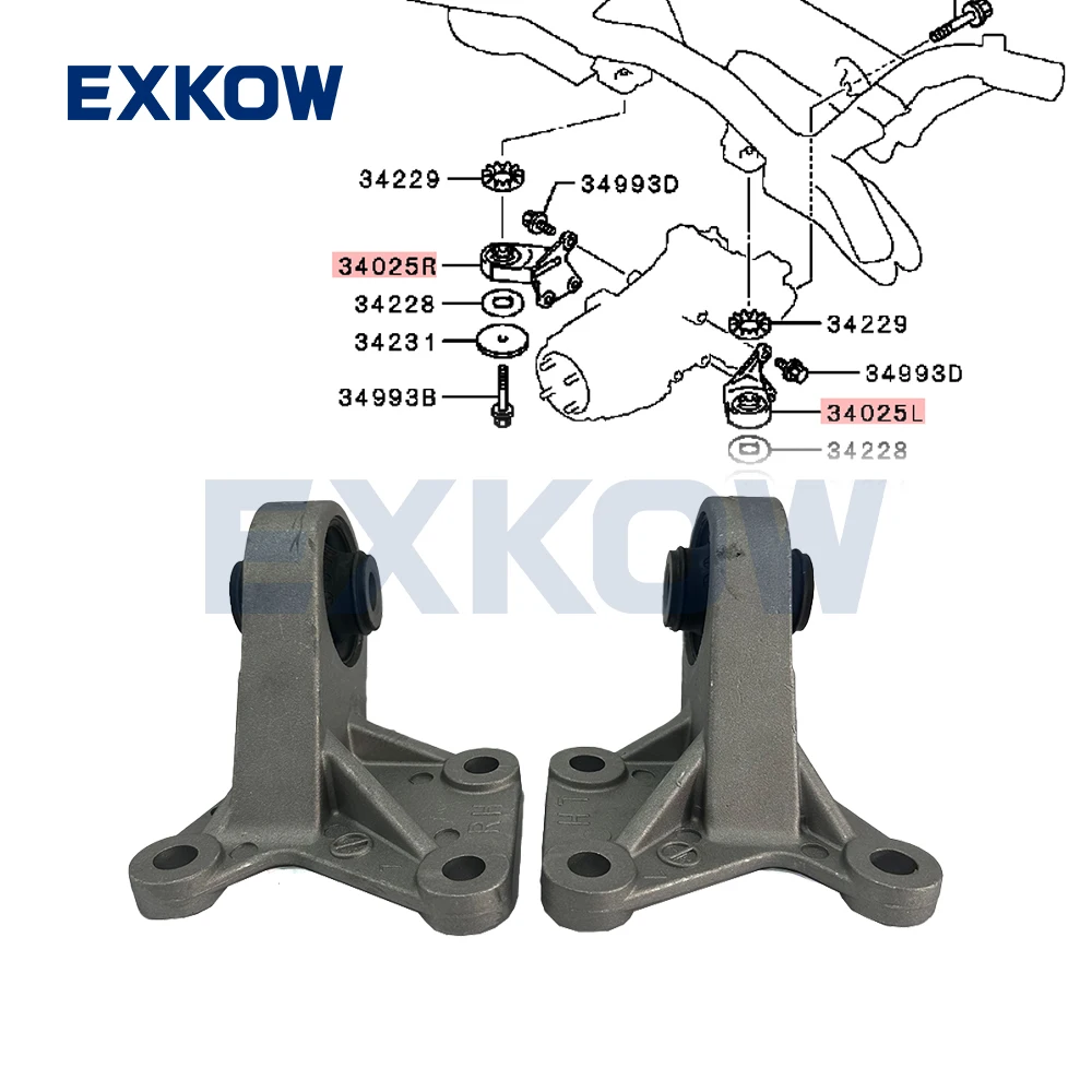 

Rear Diff Support LH/RH Bracket for Mitsubishi Outlander CW4W CW5W GF6W GF7W ASX GA2W GA3W GA6W Lancer CY4A MN101361 MN101362