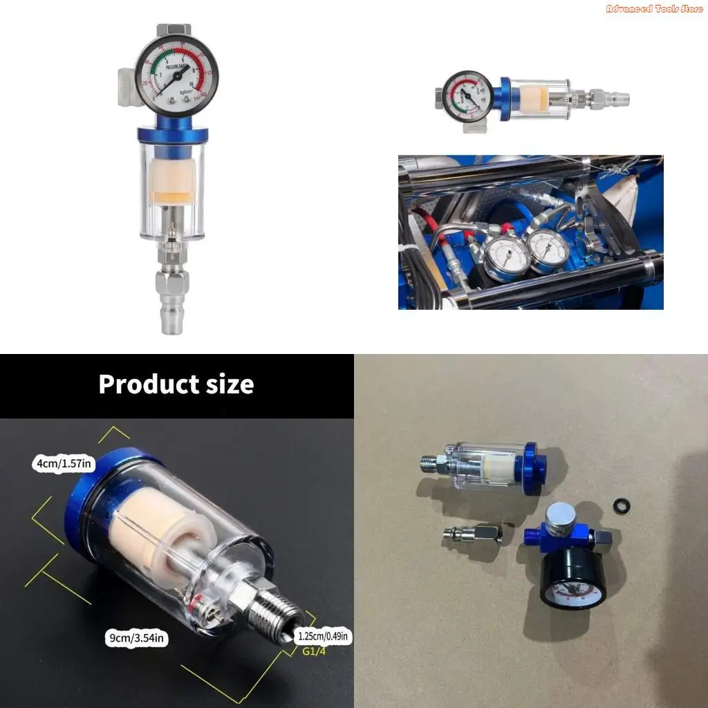 

Water Oil Separators Air Filter Moisture For Compressor Sprays Paint Guns W91B