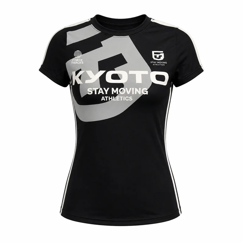 Damen Y2K Grafik-T-Shirt, Slim Fit, Racing-Print, Kurzarm, Vintage Streetwear, Lässiges Sommer-Top – Detail 3