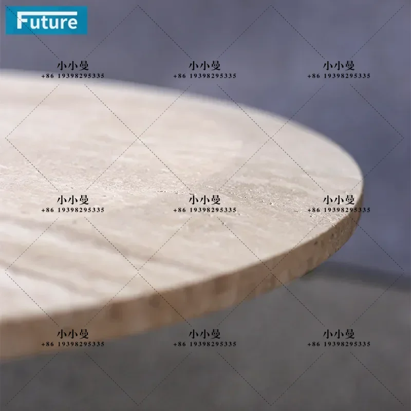 Super White Cave Stone Coffee Table Short Round Green Tea Table Modern Minimalist Living Room Center Table Decorative