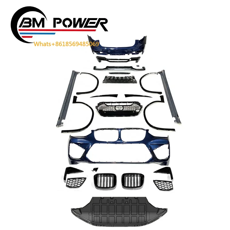 NEW X4 G02  Body Kit Fit  BM X4 G02  to Style Front Bumper Grille Rear Bumper Fende Roof Spoiler 2018 X4M